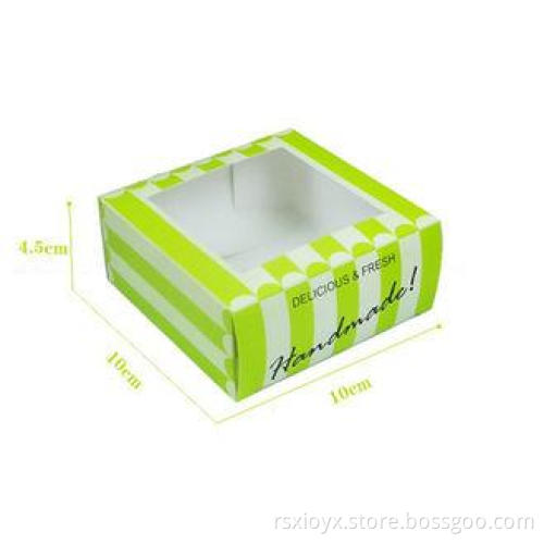 Empty clear Window Colored Recycled Paper Boxes , food grad